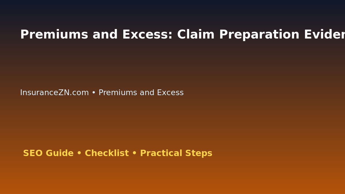 Premiums and Excess: Claim Preparation Evidence Audit for Australian Readers 2026 featured image
