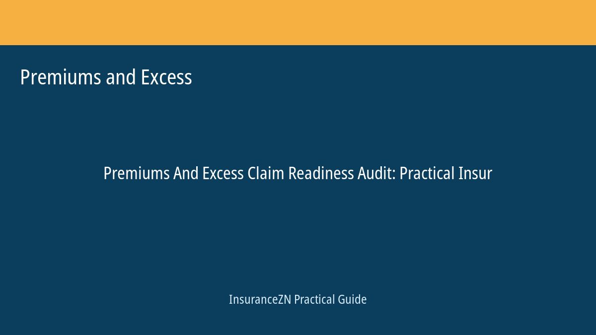 Premiums and Excess guide featured image: Claim Readiness Audit