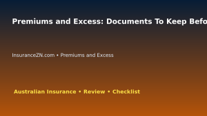 Premiums and Excess: Documents To Keep Before Claiming for Australian Readers 2026 featured image