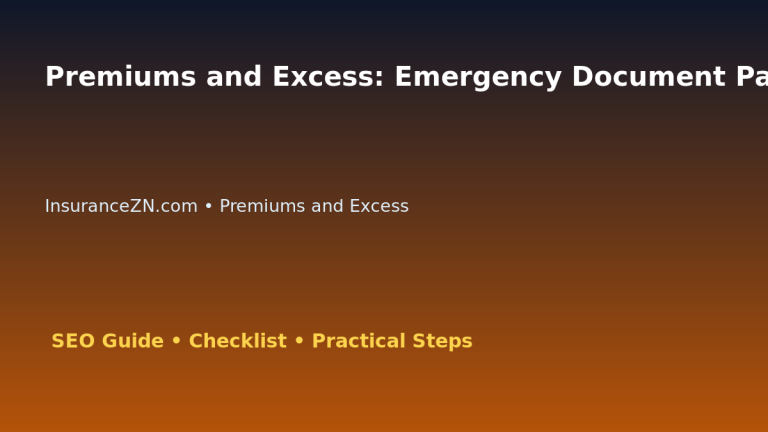 Premiums and Excess: Emergency Document Pack Guide for Australian Readers 2026 featured image