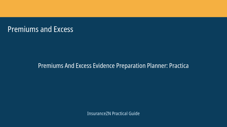 Premiums and Excess guide featured image: Evidence Preparation Planner