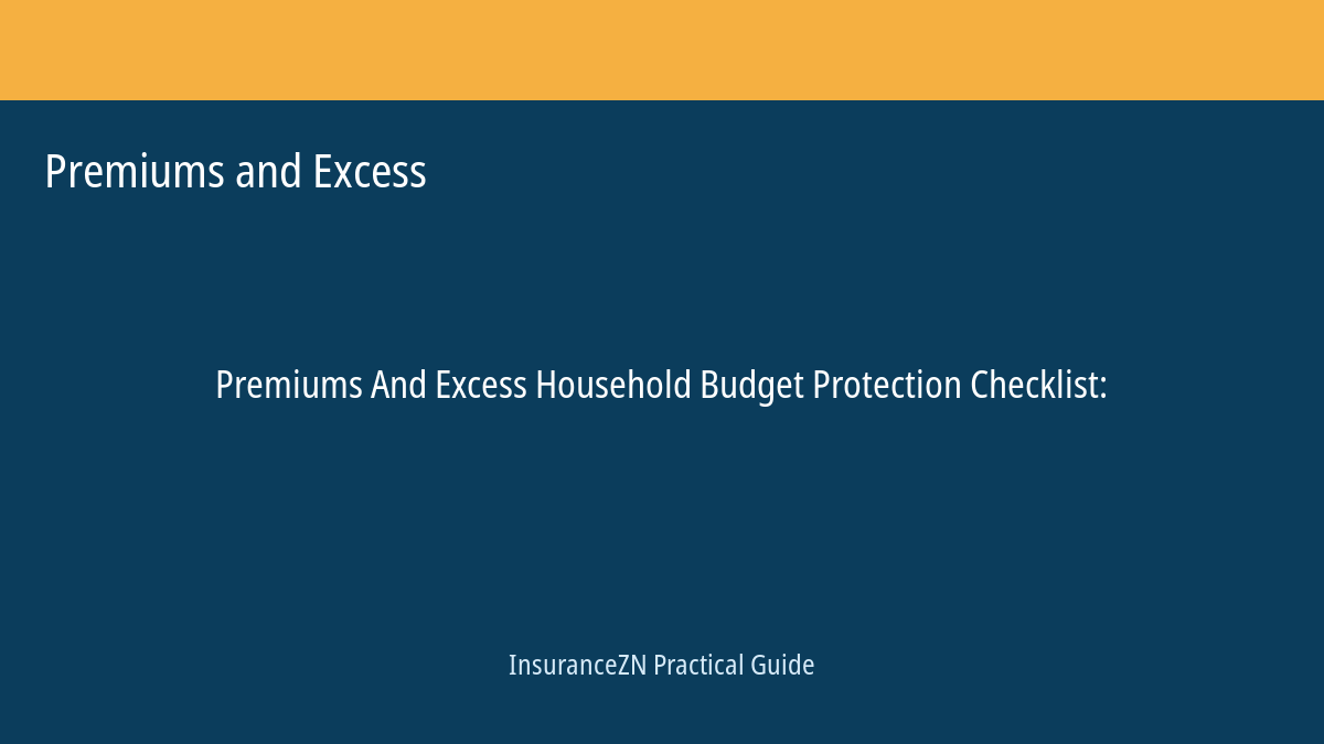 Premiums and Excess guide featured image: Household Budget Protection Checklist