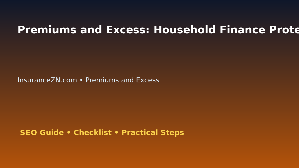 Premiums and Excess: Household Finance Protection Planner for Australian Readers 2026 featured image