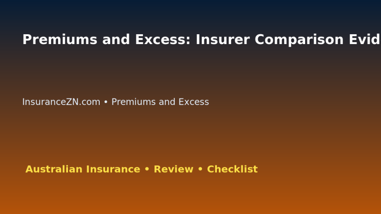 Premiums and Excess: Insurer Comparison Evidence Sheet for Australian Readers 2026 featured image