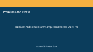 Premiums and Excess guide featured image: Insurer Comparison Evidence Sheet