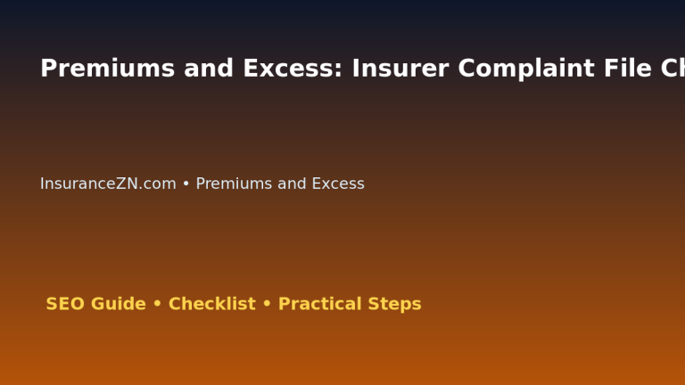 Premiums and Excess: Insurer Complaint File Checklist for Australian Readers 2026 featured image