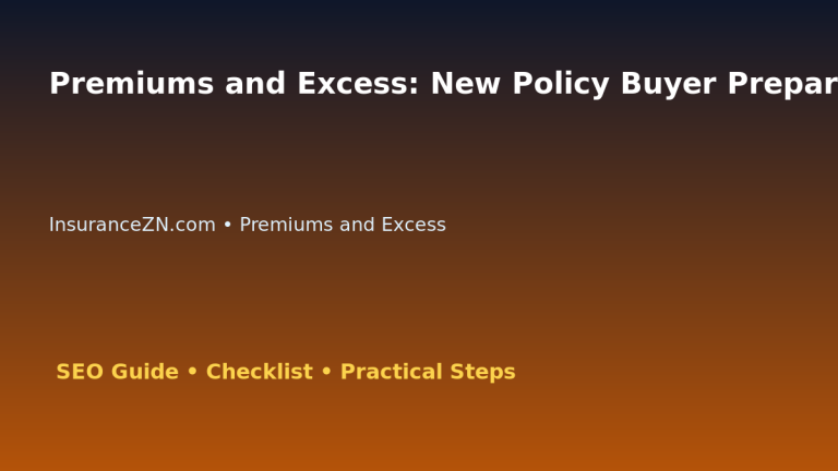 Premiums and Excess: New Policy Buyer Preparation Guide for Australian Readers 2026 featured image