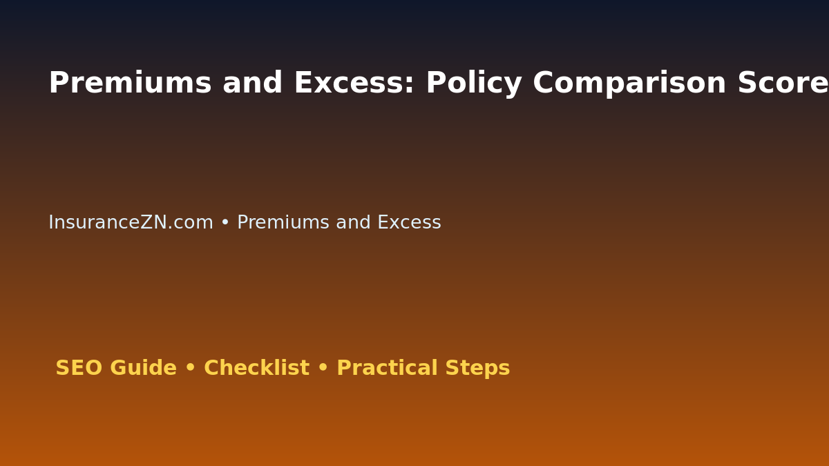 Premiums and Excess: Policy Comparison Scorecard for Australian Readers 2026 featured image