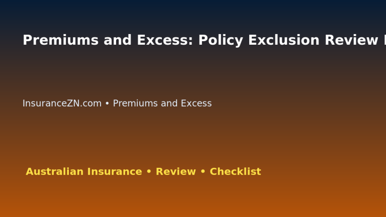 Premiums and Excess: Policy Exclusion Review Method for Australian Readers 2026 featured image