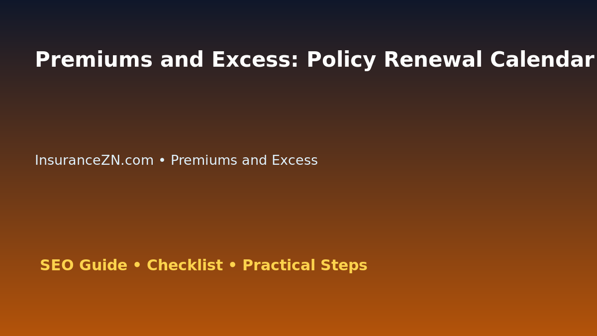 Premiums and Excess: Policy Renewal Calendar Checklist for Australian Readers 2026 featured image