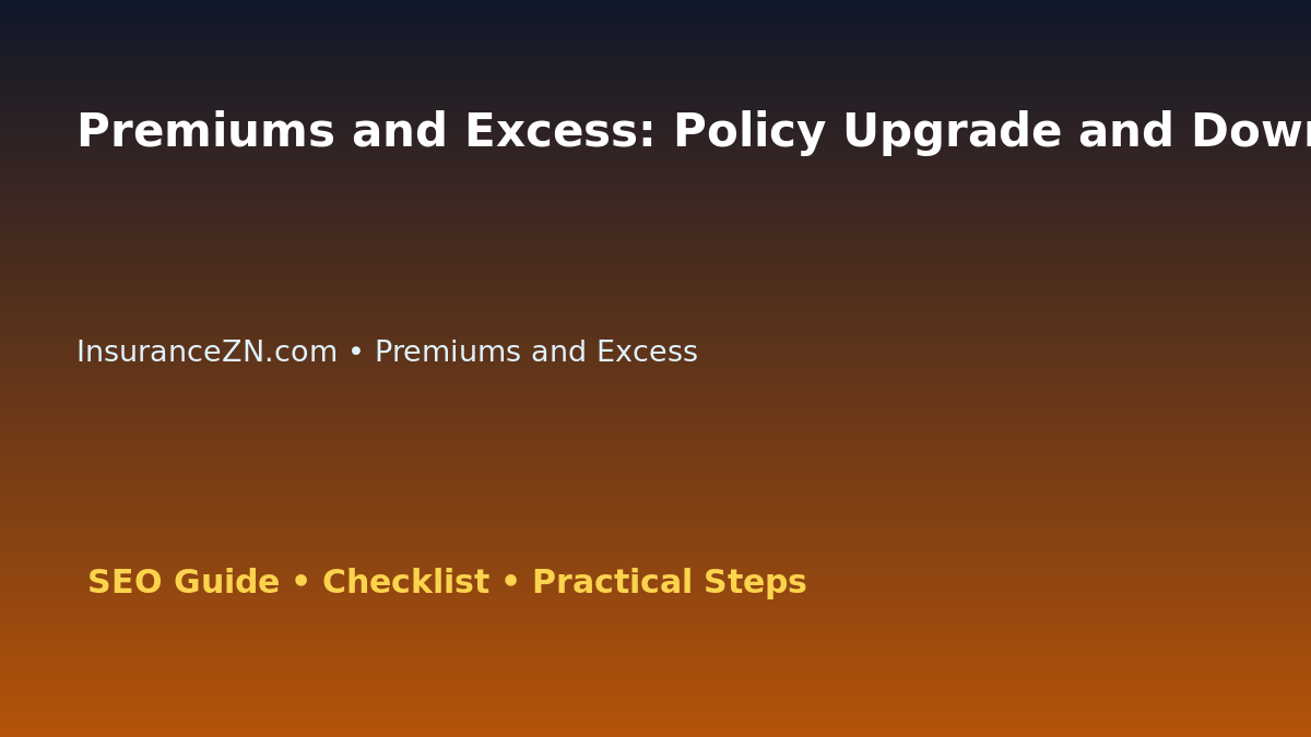 Premiums and Excess: Policy Upgrade and Downgrade Decision Guide for Australian Readers 2026 featured image