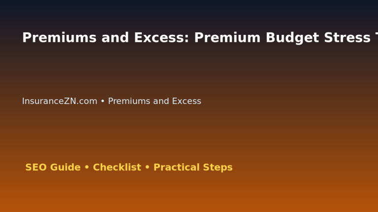 Premiums and Excess: Premium Budget Stress Test for Australian Readers 2026 featured image