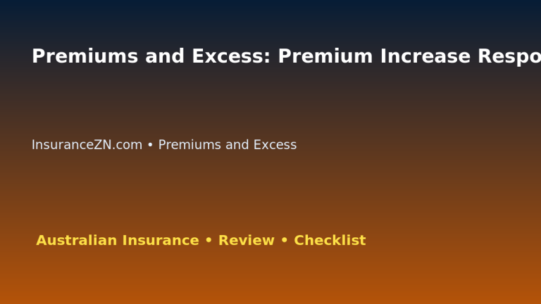 Premiums and Excess: Premium Increase Response Plan for Australian Readers 2026 featured image