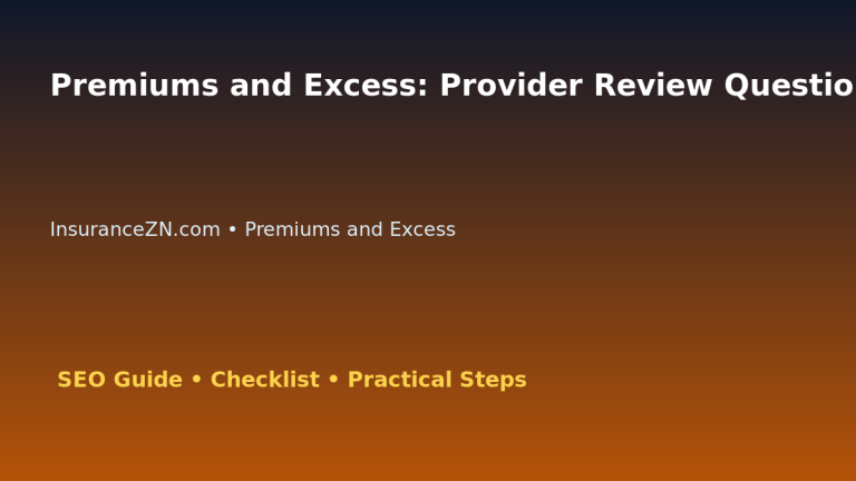 Premiums and Excess: Provider Review Question List for Australian Readers 2026 featured image