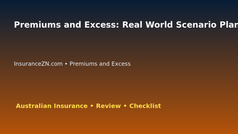 Premiums and Excess: Real World Scenario Planning for Australian Readers 2026 featured image