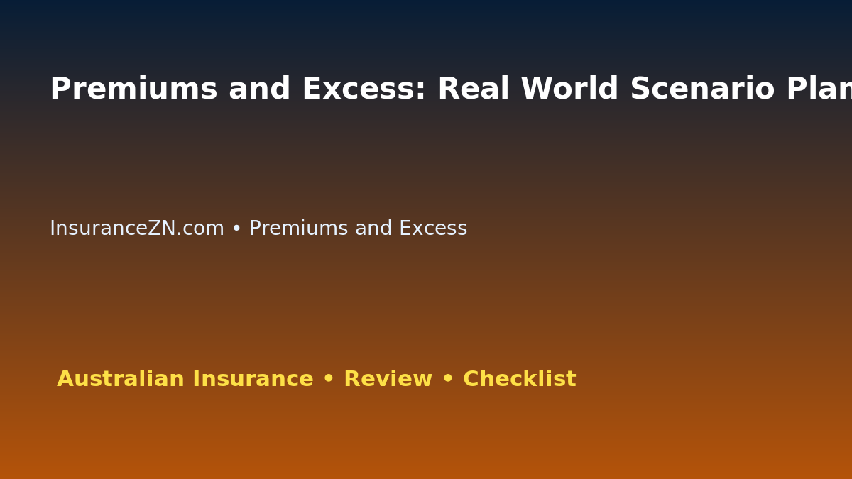Premiums and Excess: Real World Scenario Planning for Australian Readers 2026 featured image