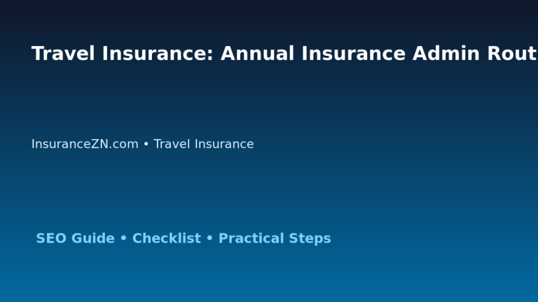 Travel Insurance: Annual Insurance Admin Routine for Australian Readers 2026 featured image