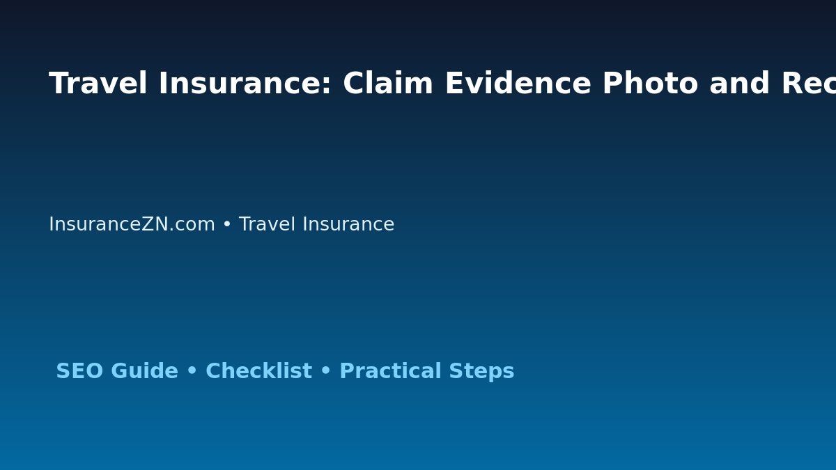 Travel Insurance: Claim Evidence Photo and Receipt System for Australian Readers 2026 featured image