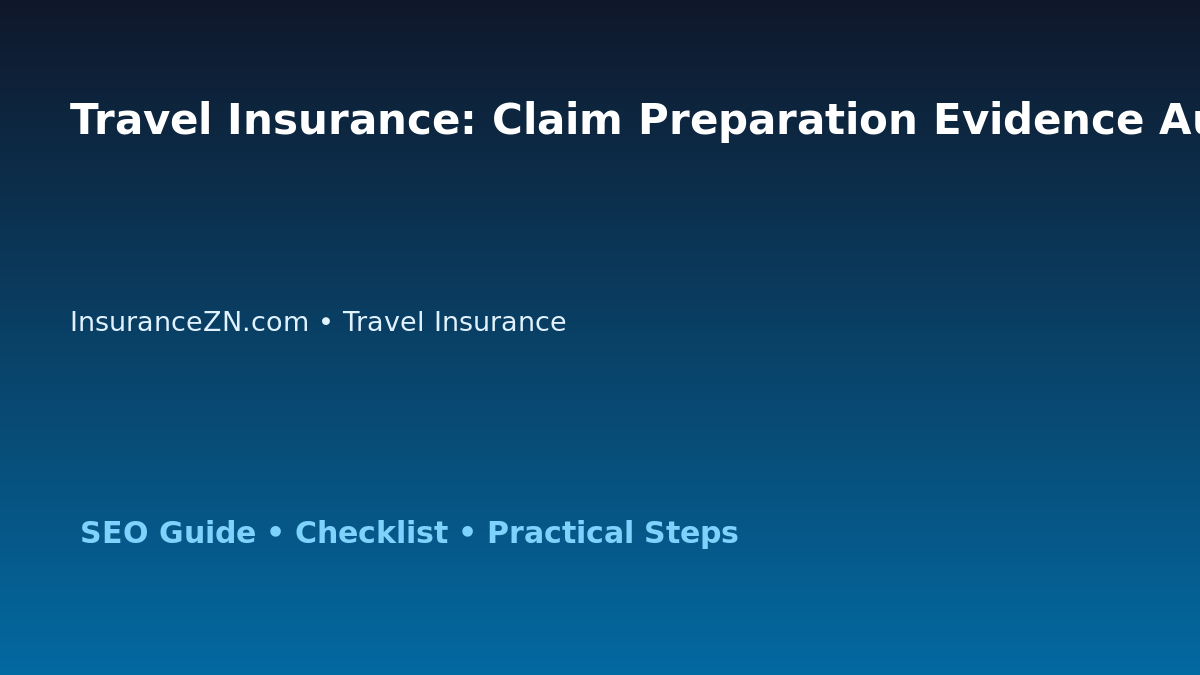 Travel Insurance: Claim Preparation Evidence Audit for Australian Readers 2026 featured image