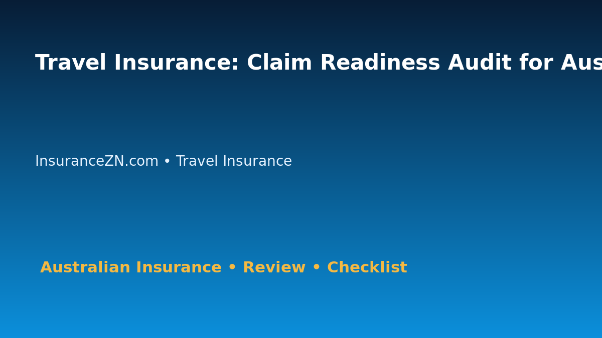 Travel Insurance: Claim Readiness Audit for Australian Readers 2026 featured image