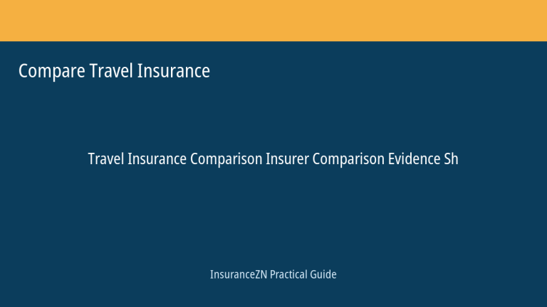 Compare Travel Insurance guide featured image: Insurer Comparison Evidence Sheet