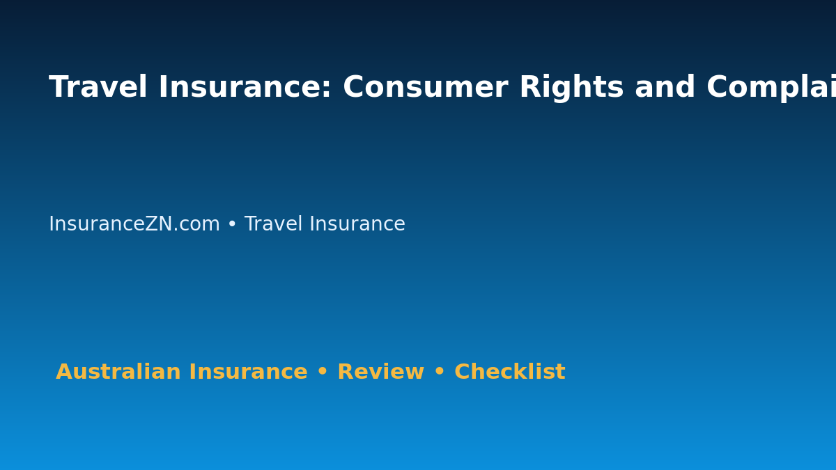 Travel Insurance: Consumer Rights and Complaint Pathway for Australian Readers 2026 featured image