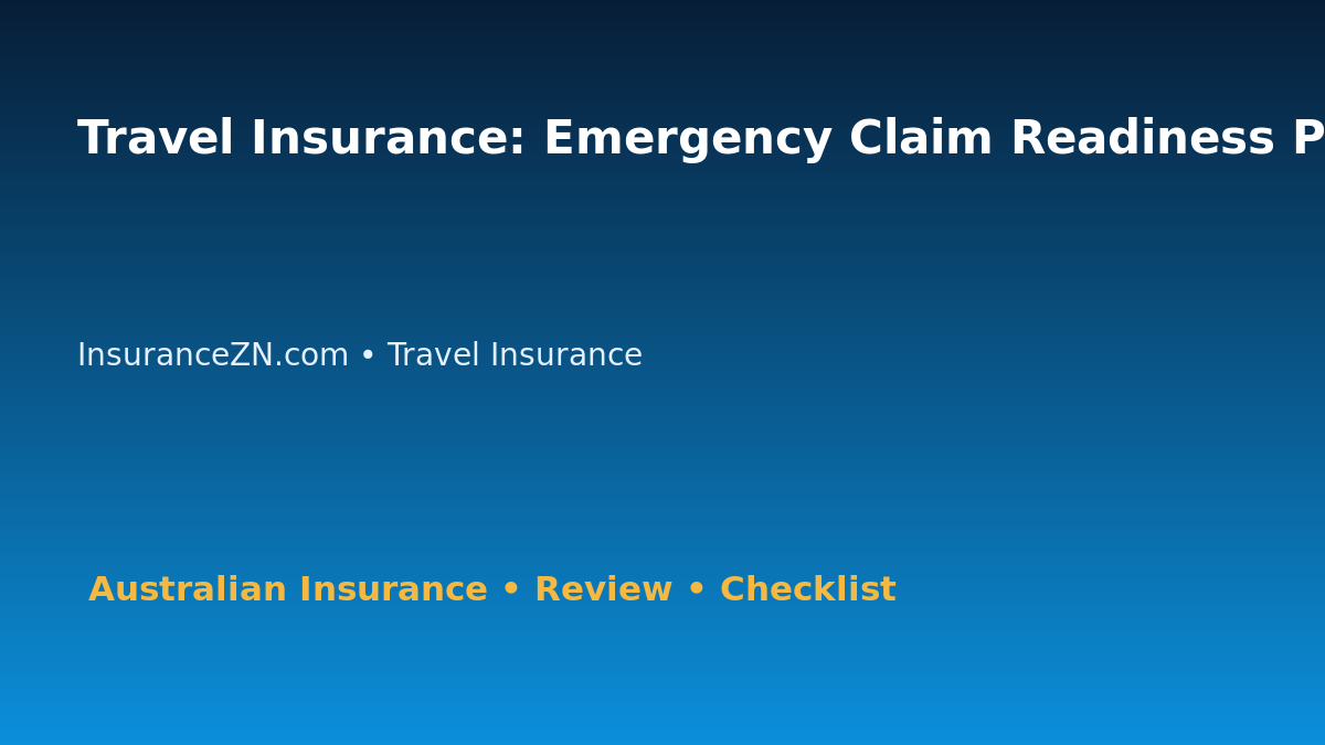 Travel Insurance: Emergency Claim Readiness Plan for Australian Readers 2026 featured image