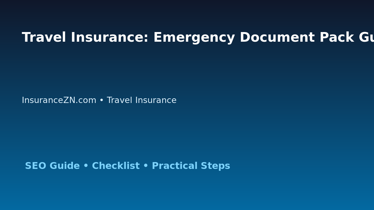 Travel Insurance: Emergency Document Pack Guide for Australian Readers 2026 featured image