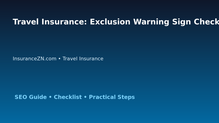 Travel Insurance: Exclusion Warning Sign Checklist for Australian Readers 2026 featured image