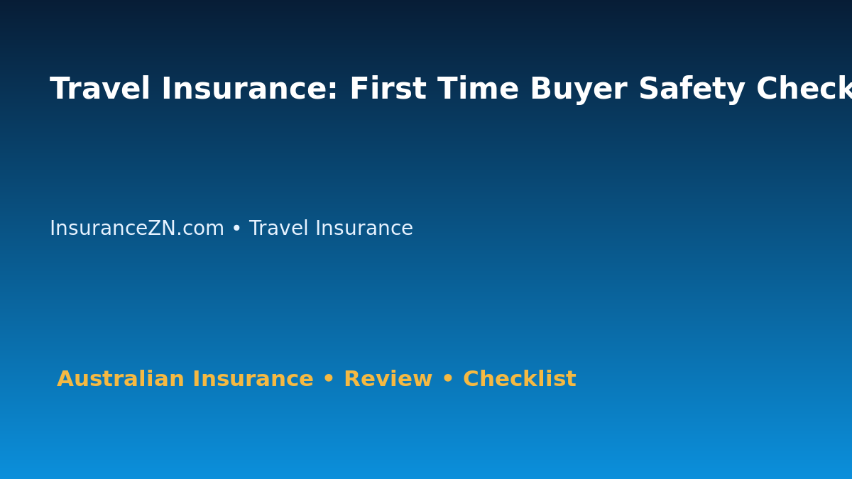 Travel Insurance: First Time Buyer Safety Checklist for Australian Readers 2026 featured image