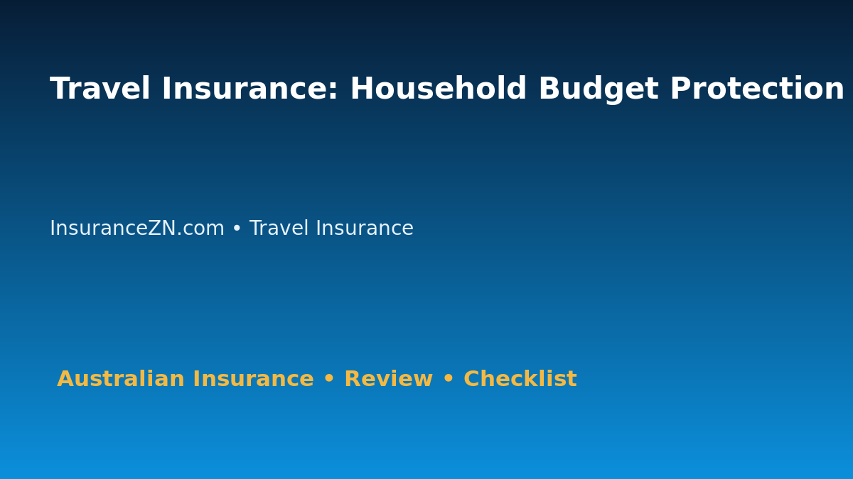 Travel Insurance: Household Budget Protection Checklist for Australian Readers 2026 featured image