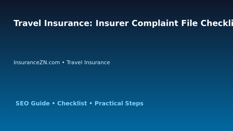 Travel Insurance: Insurer Complaint File Checklist for Australian Readers 2026 featured image