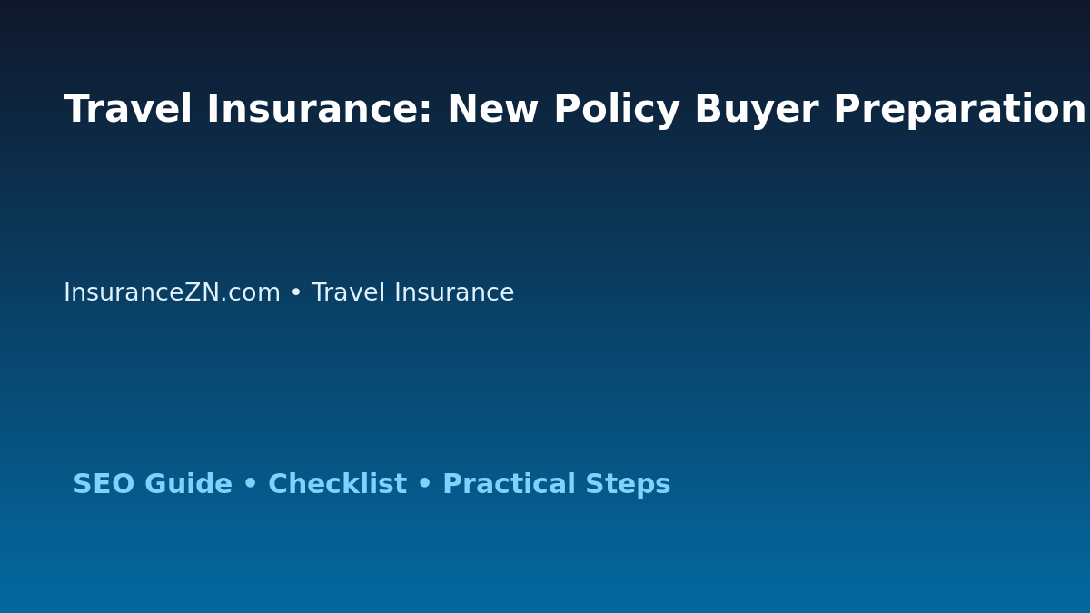 Travel Insurance: New Policy Buyer Preparation Guide for Australian Readers 2026 featured image