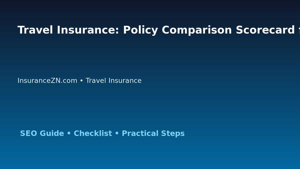 Travel Insurance: Policy Comparison Scorecard for Australian Readers 2026 featured image