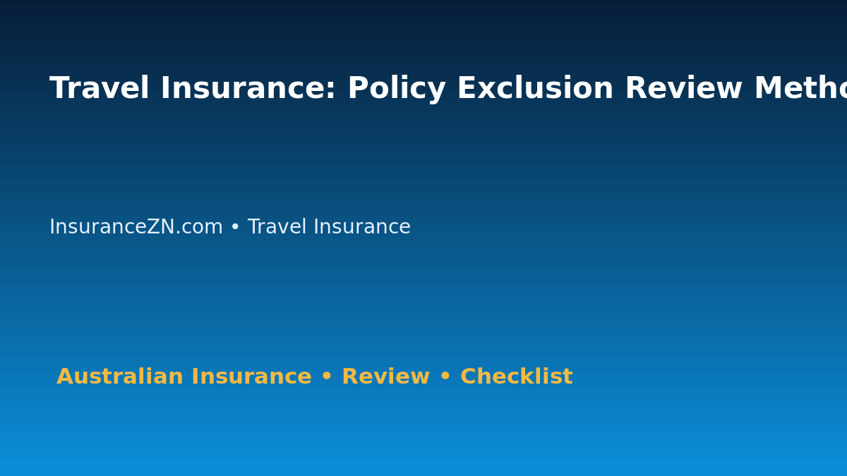 Travel Insurance: Policy Exclusion Review Method for Australian Readers 2026 featured image