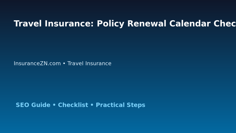 Travel Insurance: Policy Renewal Calendar Checklist for Australian Readers 2026 featured image