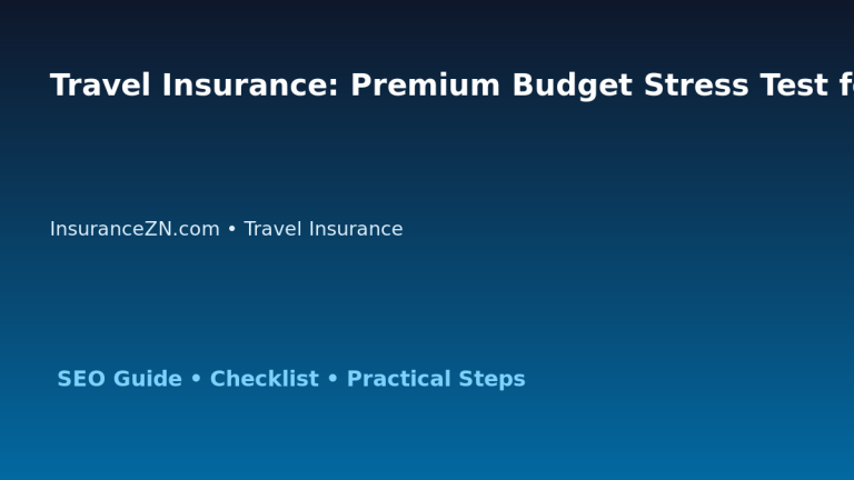 Travel Insurance: Premium Budget Stress Test for Australian Readers 2026 featured image
