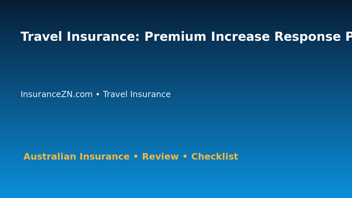 Travel Insurance: Premium Increase Response Plan for Australian Readers 2026 featured image