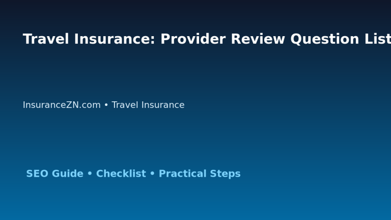 Travel Insurance: Provider Review Question List for Australian Readers 2026 featured image