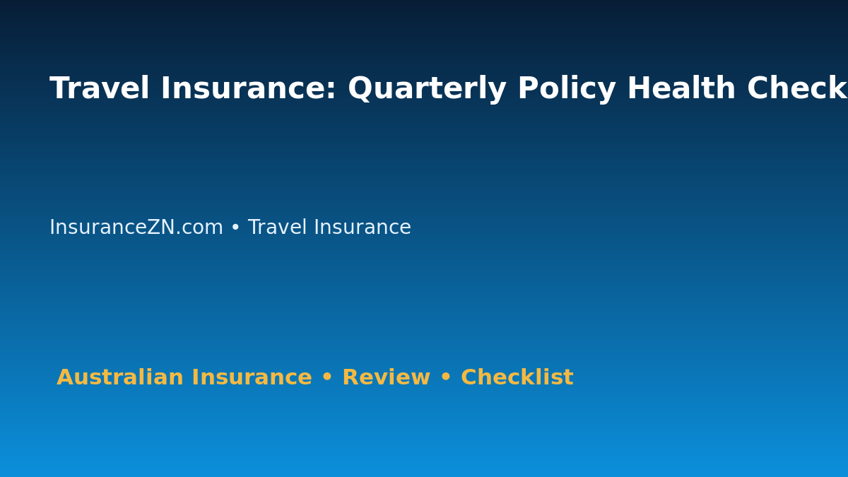 Travel Insurance: Quarterly Policy Health Check for Australian Readers 2026 featured image