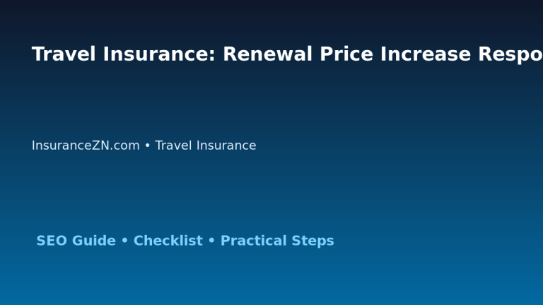 Travel Insurance: Renewal Price Increase Response Plan for Australian Readers 2026 featured image