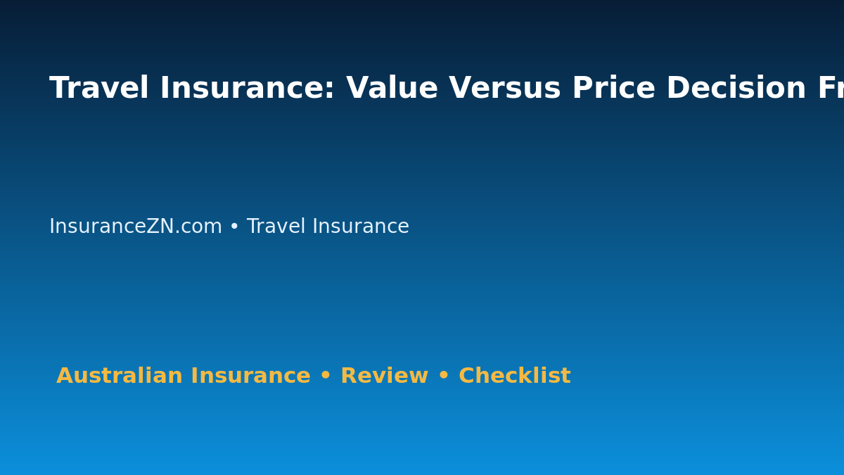 Travel Insurance: Value Versus Price Decision Framework for Australian Readers 2026 featured image
