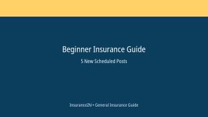 Beginner Insurance Guide scheduled post featured image