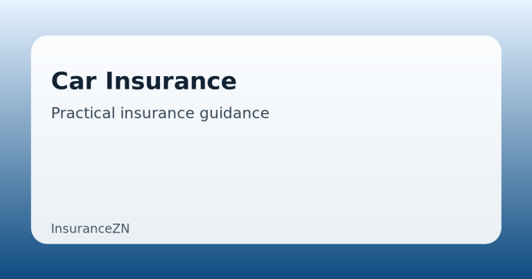 Car Insurance guide featured image on InsuranceZN