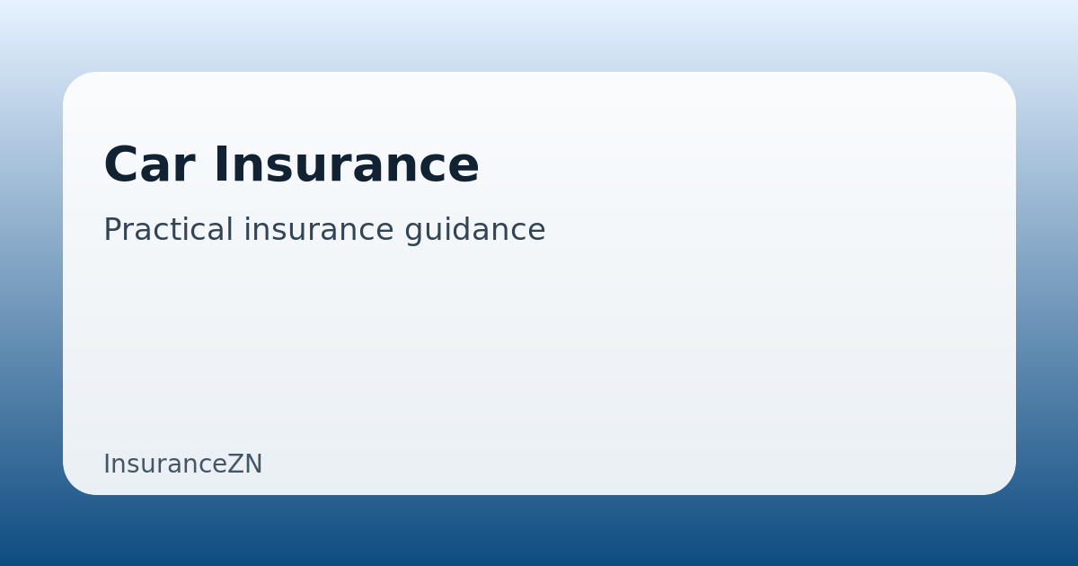 Car Insurance guide featured image on InsuranceZN