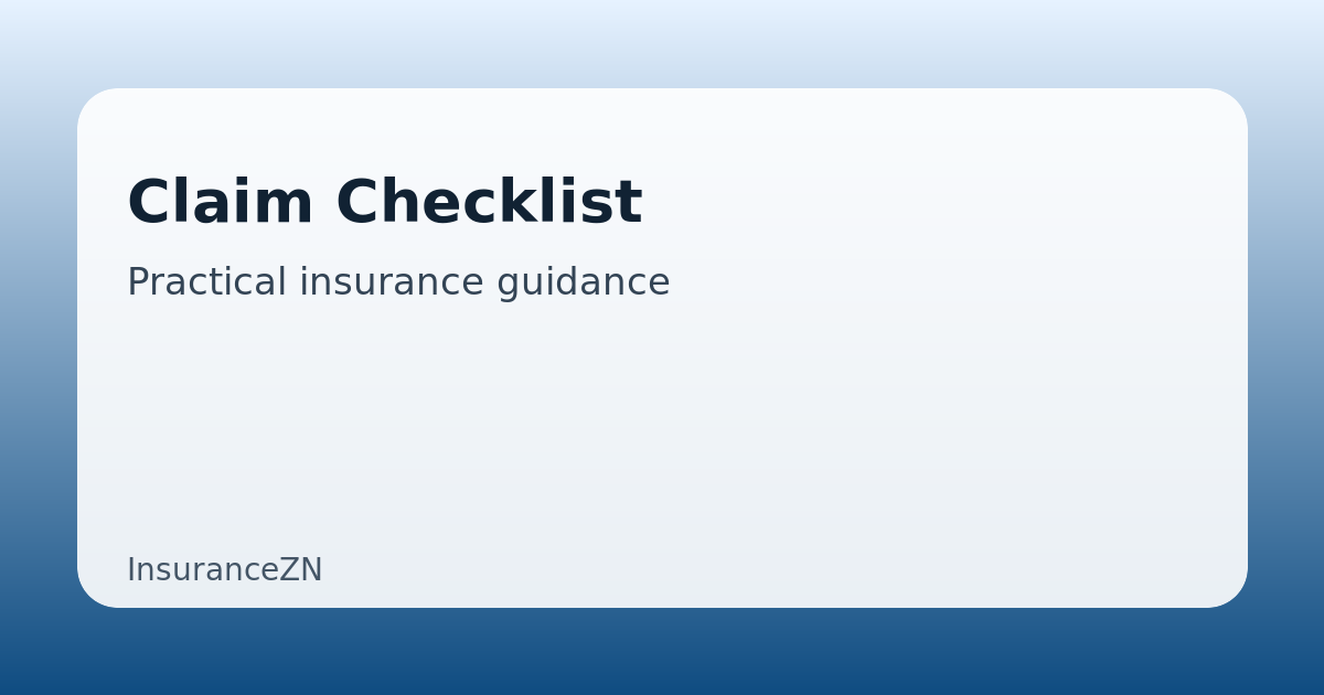 Claim Checklist guide featured image on InsuranceZN