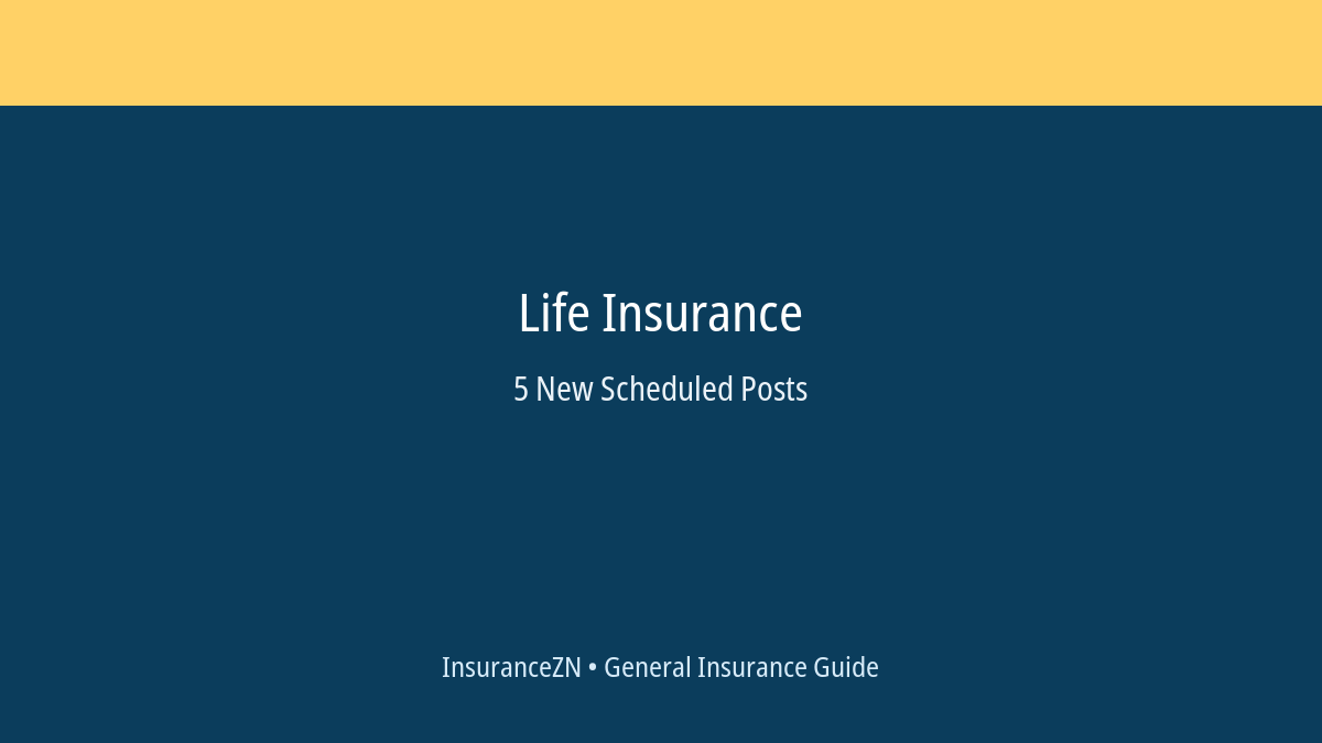 Life Insurance scheduled post featured image