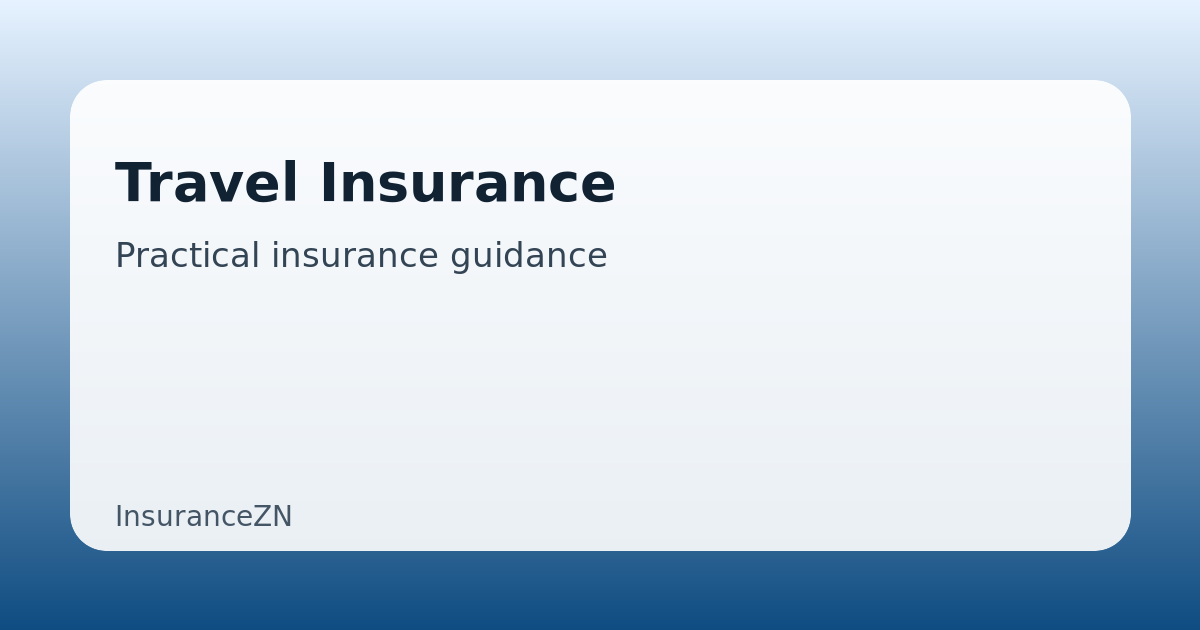 Travel Insurance guide featured image on InsuranceZN