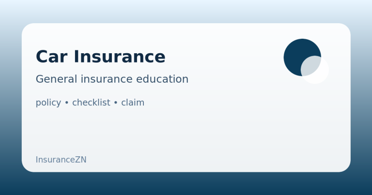 Car Insurance educational guide illustration for InsuranceZN