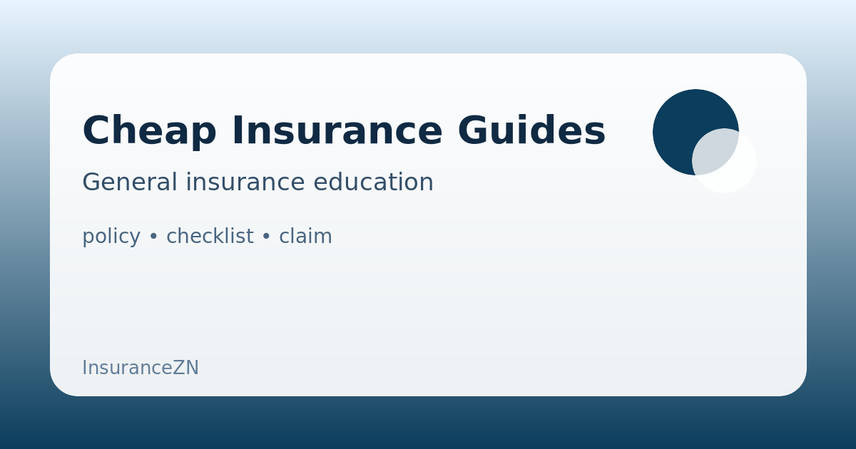 Cheap Insurance Guides educational guide illustration for InsuranceZN